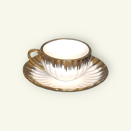 White and Gold Teacup