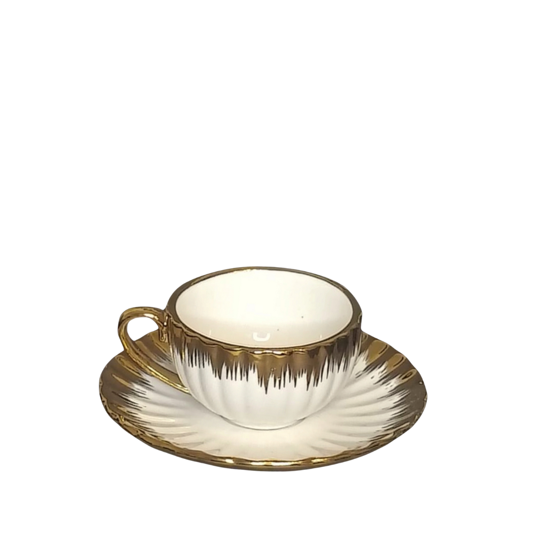 White and Gold Teacup