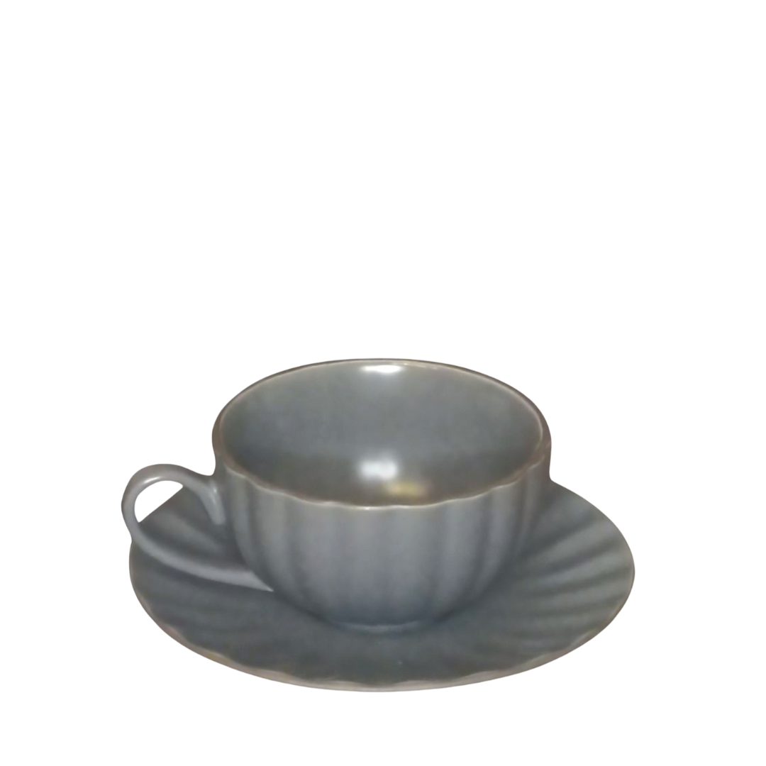 Grey Stripe Teacup